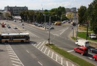 Public transport priority system near Kaunas Railway Station