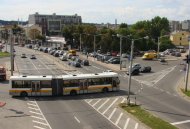 Public transport priority system near Kaunas railway station