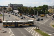 Sabiedriskā transporta prioritārās kustības sistēma pie Kauņas dzelzceļa stacijas